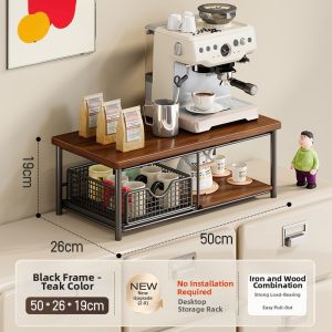 Coffee Machine and Cup Organizer Drawer-type Desktop Storage Rack