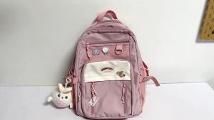 Korean Aesthetic Backpack Student High School Bag For Women Waterproof Large Capacity School Bagpack