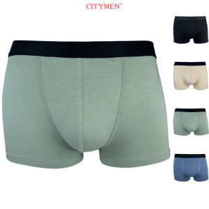 Quần lót boxer nam CITYMEN lưng đen vải cotton 4 chiều đồ lót nam sịp đùi B701