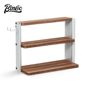 BINCOO Coffee Tool Storage Cabinet Home Storage Rack Tamper & Distributor Set Multifunctional Bar Counter Accessory Organizer
