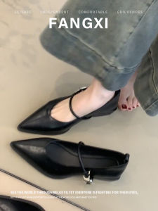 French Style Peep Toe Buckle Strap Mary Janes Shoes Coarse Heel