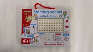 Starting School Activity Case with 2 Books Pen & Stickers for Kids Ages 5-6 to Learn to Read Write & Count