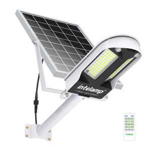 intelamp Long Battery Life 12500mah Outdoor Solar Light With Super Large Solar Panel Motion Sensor Light Garden Street Yard