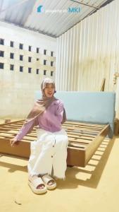 Tempat tidur ranjang kayu jati divan minimalis finishing melamin dan antigores furniture kamar tidur