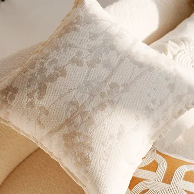 YOULI | French Zen Style Cushion Cover Brown Elegant Simple Living Room Sofa Pillow