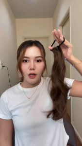 หางม้าผมลอนแบบยางรัด ใส่เนียนดูเป็นธรรมชาติ ดูแลง่ายไม่ทำให้ผมเสียหาย