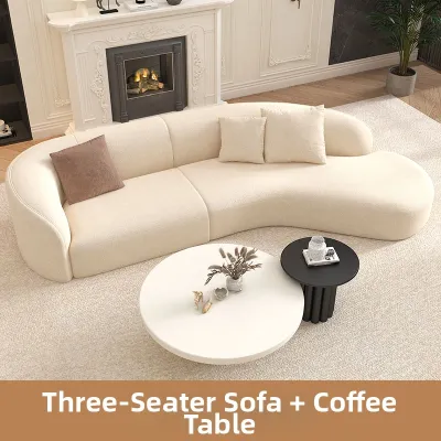 YIZUO | French Creamy Retro Sofa Modern Reception Lounge