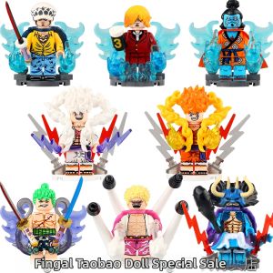 Unofficial One Piece Character Minifigures Assembly Toy