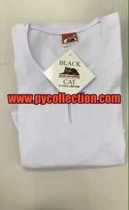 🔸Combo Deal Sepasang ~ Baju Kurung Putih + Kain Rendah Biru Licin / Baju Sekolah Jenama Black Cat BC009 BC025 PT002 PT001