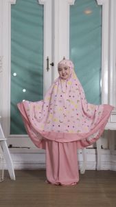 mukena anak 2 in 1 daydream rayon motif alantasik usia 6789