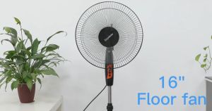 WAHA 18 inch aluminum alloy wall fan 5 blade stand fan electric fan stand fan electric stand fan electrifan stand fan floor electric fan AC/DC Power standard vertical fan 3 Speed Mode Good Quality Motor Low Noice Strength Wind站立式电风扇五叶