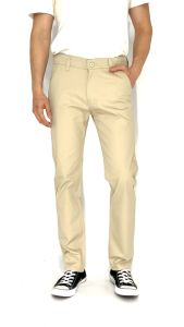 IDNER - Celana Panjang Chino Pocket Slim Fit Stretch Premium Cream Pria - Chinos Pocket Cream