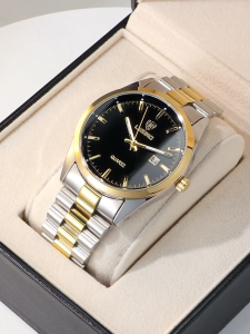 LIEBIG Stainless Steel Mens Quartz Watch 3ATM Tahan Air Klasik Dial Tangan Bercahaya Minimalis Gaya Mode Mewah L8007