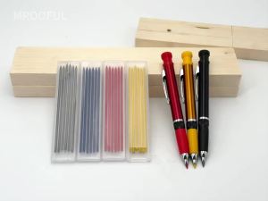 2.8mm Solid Carpenter Mechanical Pencil Set with Lead Deep Hole Woodworking Pencil Marking Tool Carpenter Engineers Supplies