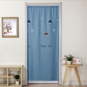 Long Bedroom Door Curtain Fabric Partition Decorative Curtain Simple Ins Home Use No Punching Required Whole Piece Design