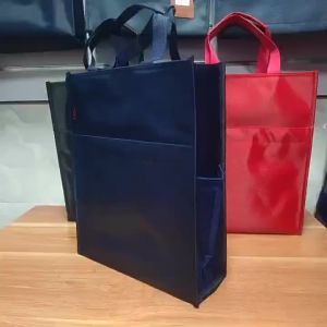 Oxford Cloth Waterproof Briefcase Zippered Document Bag 14x11x4 Inch With Handle For Business Travel
