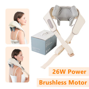 Foreverlily | Foreverlily 26W Brushless Motor Neck And Shoulder Massager Wireless Shoulder And Back Kneading Massage Shawl Neck masajeador