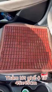 Lót ghế bằng tre trúc cho ghế văn phòng ô tô Có Hạt Bám Dính thoáng mát 45x45