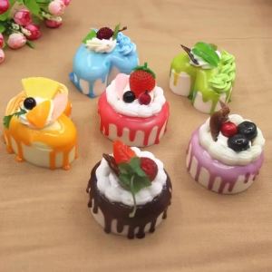 1pc Artificial Fruit Cream Cake Mango Strawberry Cake Model Wedding Valentines Day Decortion Dessert Table Snack Decoration