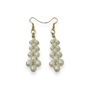 Gita Pearl Hooks Earrings Anting Mutiara Anyam Untai Handmade Fashion