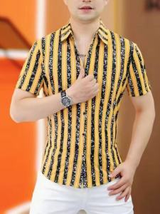 Kawadu | Summer Slim Fit Printed Stripe Shirt