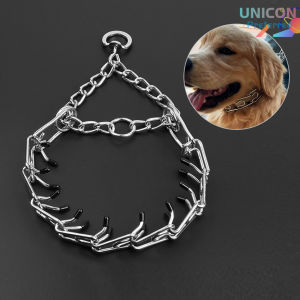 Adjustable Dog Prong Collar Chain Choker Pinch Training Collar Dog Necklace Metal with Quick Release Snap Buckle for Medium Large Dogs [COD][Ready Stock]