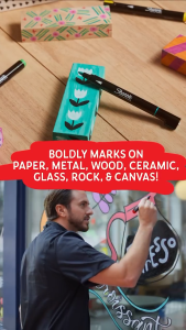 Sharpie ปากกาชาร์ปี้ มาร์เกอร์ อะคริลิค หัวกลม *แพ็ค 2 ด้าม* ปากกาหัวกลม Creative marker Pack 2ct