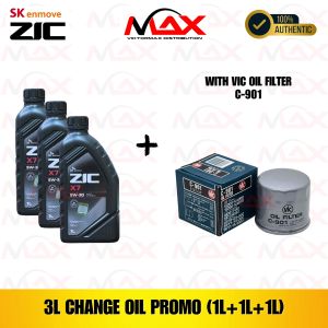 SK-ZIC 3 Liters X7 5W30 For GASOLINE Engine with Oil Filter Bundle