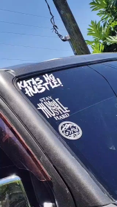 Katas ng Hustle Stickers for Car Decals Hard Work Pays Off Motorcycle Waterproof Sticker Decal Ebike Grind