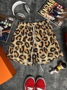 Quần Short Đi Biển Họa Tiết Da Báo Mùa Hè Cho Nam Quần Thể Thao Bóng Rổ Mỹ Quần Dài Đến Giữa Bắp Chân Quần Thường Ngày