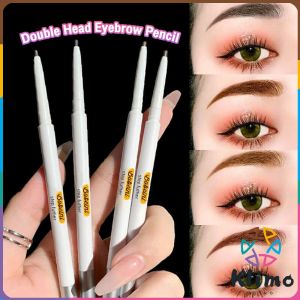 KLIMO 6 colors Double Head Eyebrow Pencil Soft Brush Tip Line Smooth Waterproof Sweatproof Long-lasting Natural Non-fading Eye Makeup