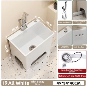 Outdoor High-leg Ceramic Large Mop Bucket