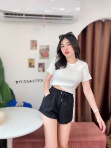 🌈 SpinnyHouse 🌈 เสื้อคอกลม ครอปแขนสั้น เสื้อยืด 💕 ทรงดี เนื้อผ้านิ่ม ยืดเยอะม้าก สาวอวบใส่ได้, เสื้อยืดBasic ผ้าไหมพรม รุ่น, นกน้อย