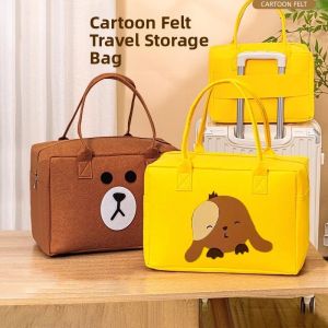 MONLEYTA | Childrens Clothing Storage Bag Travel Kindergarten Quilt Luggage Student Clothes Organizer Girls Bag With Handle And Rod