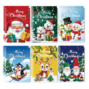 6 sets of Christmas coloring books cartoon doodles coloring books for children holiday party Christmas Eve coloring books