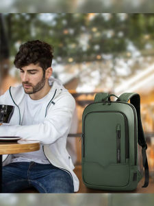 HK Slim Business Backpack for Men Multifunction Travel Backpack Waterproof 15.6 Inch Laptop Bag for Work With USB Charging Port School Bag