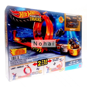 Hot Wheels HotWheels Monster Trucks Loop and Flip Trophy Challenge Playset 50th Anniversary Bigfoot