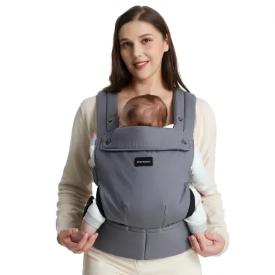 Momcozy Baby Carrier - Ergonomic Cozy and Lightweight Carrier for 7-44lbs Effortless to Put On Ideal for Hands-Free Parenting Enhanced Lumbar Support Purehug for Infant to Toddler