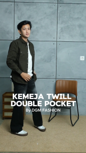 DGM Kemeja Pria Katun Twill 30s Premium Lengan Panjang 055