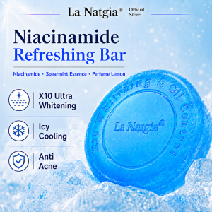 [Super Sale] La Natgia Niacinamide Whitening Refreshing Bar | X10 Ultra Whitening Brightening Flower Fragrance FDA Approved | Niacinamide Perfume Lemon & Spearmint Essense | Deep Cleansing Oil Control Icy Cooling | Manila Davao Cebu Ready