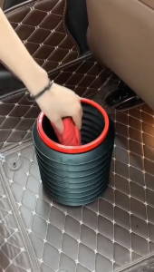 4L foldable trash can car multi-function telescopic bucket foldable storage bucket portable trash can