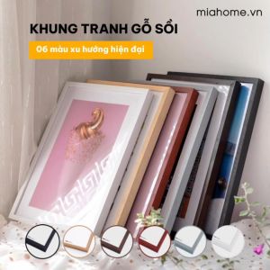 [HÀNG CAO CẤP] Khung ảnh A3 gỗ sồi khung tranh treo Tường 30x42 cm 6 màu sắc lựa chọn