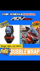 Visor Windshield Adv YDP MFD Smoke Ribben Bening Hitam / Tameng Angin Adv 150 Tinggi