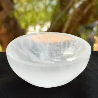 Selenite Bowl Natural Charging Plate Energy Cleansing Reiki Grid | Moonlight Activation Decoration