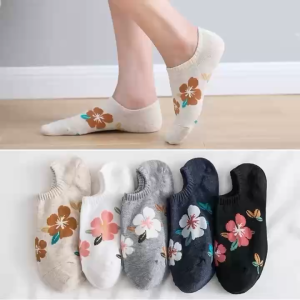 ins style personality shallow mouth cartoon pattern womens boat socks