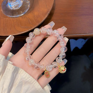 Natural Yellow Crystal Bracelet for Women Original Design Lucky Charm Xi Wang Golden Hair Crystal Bracelet Fashionable Jewelry Gift