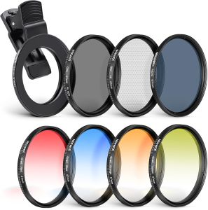 NEEWER 67mm ND+CPL Effect Filter Set with Phone Lens Clamp Holder for iPhone Samsung Xiaomi Android Phone Camera Vlog