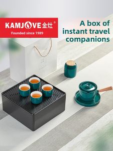 Kamjove | Portable Ceramic Tea Set Kit