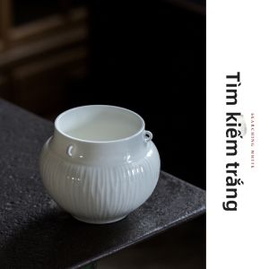 MIBAIYANWU | Chậu Rửa Trà Đẹp Men Trắng Ức Trà