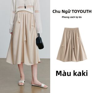 Toyouth | Chân Váy A-Line Thiết Kế Nếp Li Cho Nữ